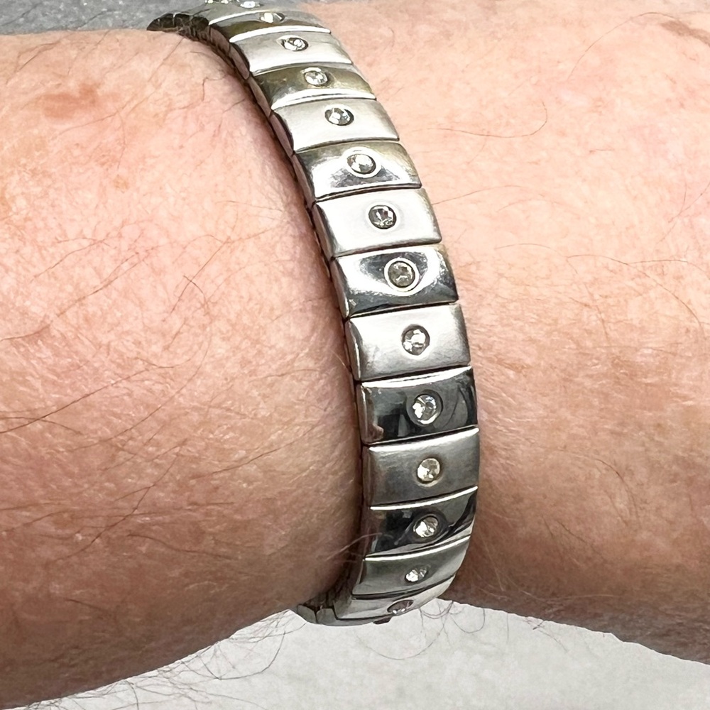 Silver Bracelet with Gem Accents